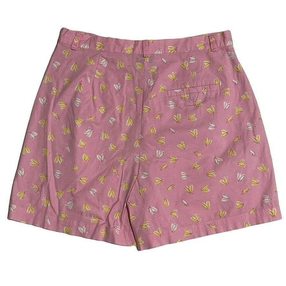 Lilly Pulitzer Womens Pink Shorts Size 6 With Yellow & White Dragonfly Print - Picture 2 of 4